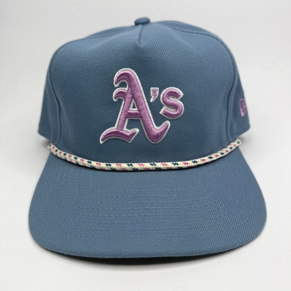 Oakland A's New Era Hat Mens Blue Purple Pastel Athletics Golfer Rope Snapback